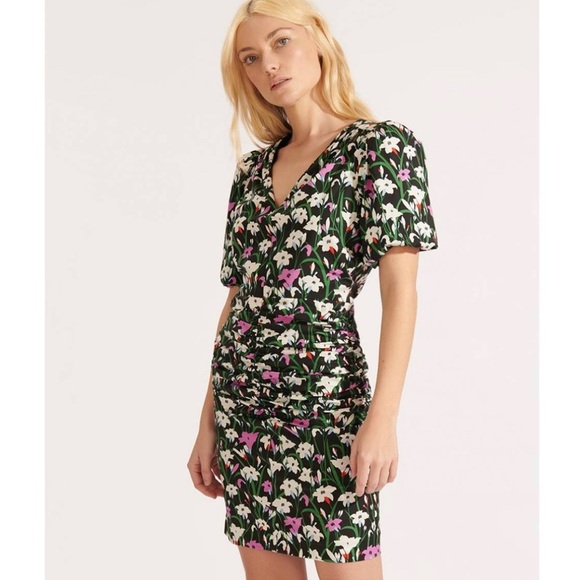 VERONICA BEARD Janis Puff Sleeve Floral Minidress SIZE 2 - Picture 15 of 16
